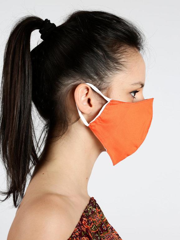 Mask cover in washable cotton with filter pocket