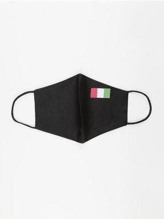 Masque de protection en coton avec drapeau italien