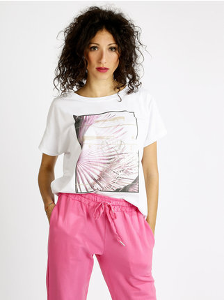 Maxi-T-Shirt für Damen mit Zeichnungsdruck