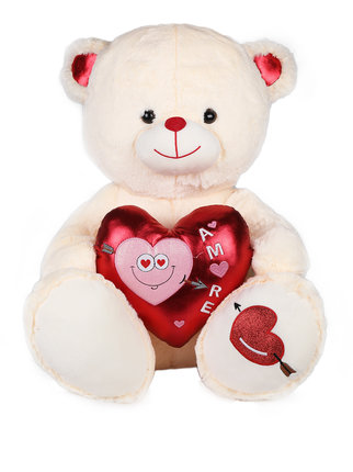 Maxi Valentine's Day plush with heart and LOVE writing