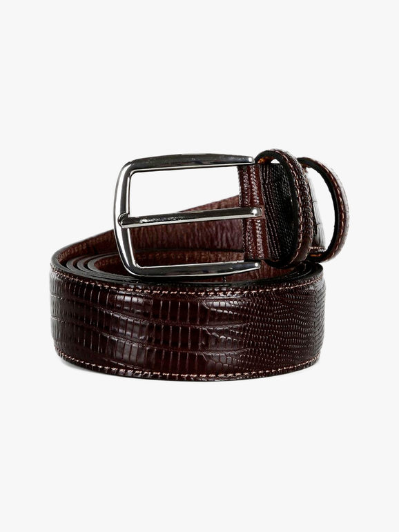 Men's animalier leather belt