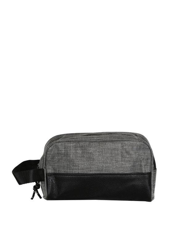 Men's bag in fabric and eco-leather