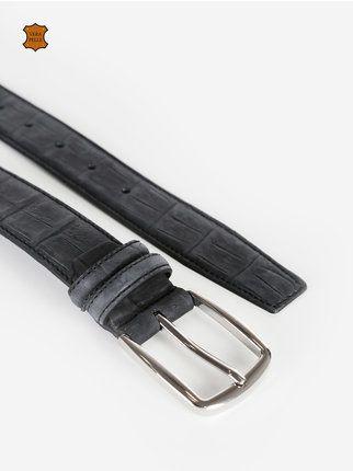 Men's belt in python leather