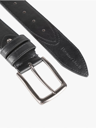 Men's belt with leather lining