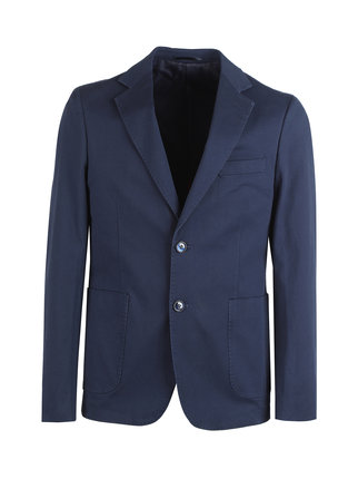 Men's blazer in solid color cotton