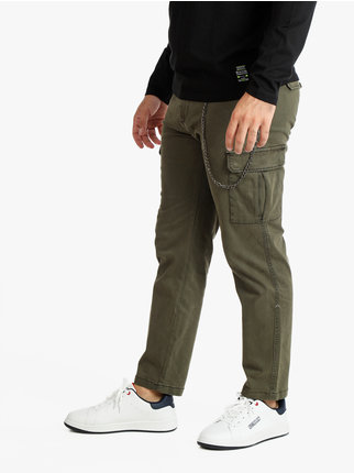 Men's cargo pants with chain