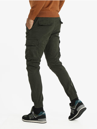 Men's cargo pants with drawstring