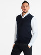 Men's cashmere blend knit vest