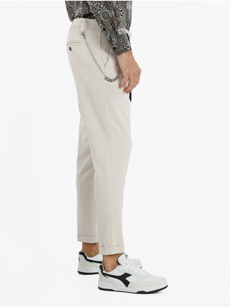 Men's casual trousers with chain
