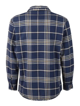 Men's checked shirt with eco-fur lining