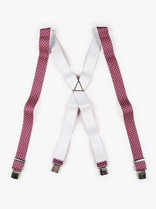 Men's checked suspenders