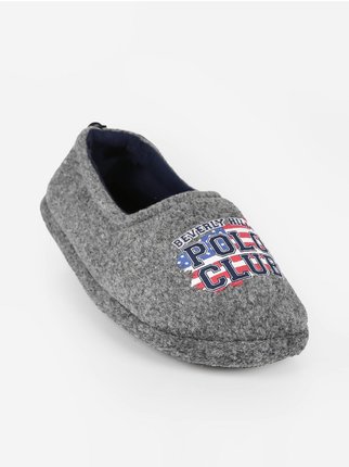 Men's closed slippers in fabric