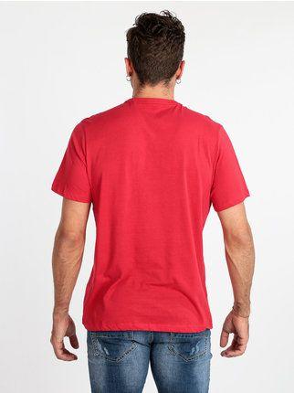 Men's cotton T-shirt with lettering