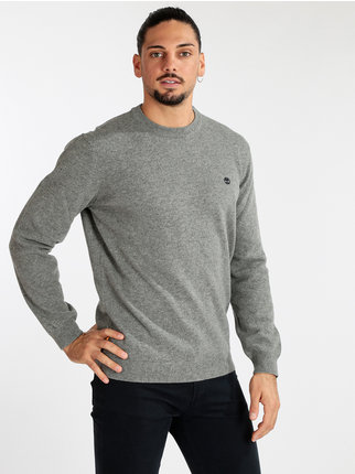 Men's crew neck sweater in wool