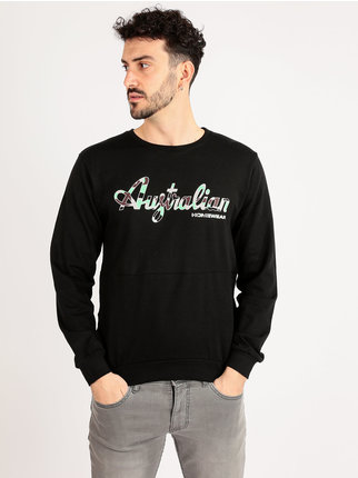 Men's crewneck sweatshirt with writing