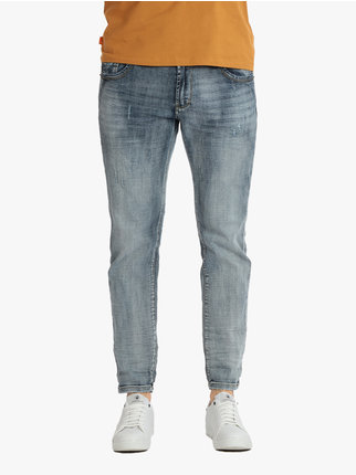 Men's faded slim fit jeans