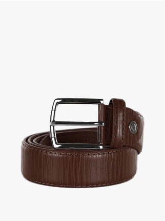 Men's faux leather belt