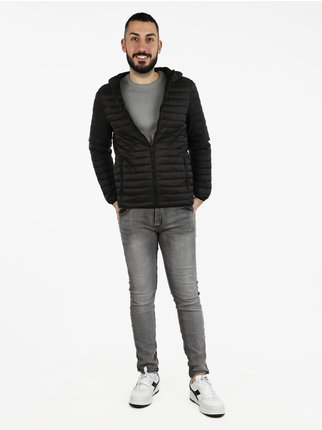 Men's jacket with hood and zip