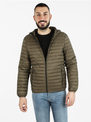 Men's jacket with hood and zip