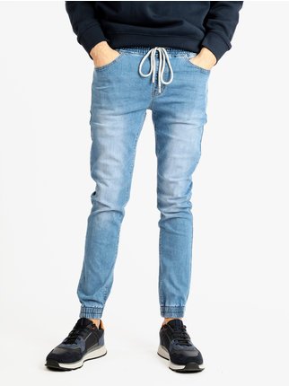 Men's jeans with elastic