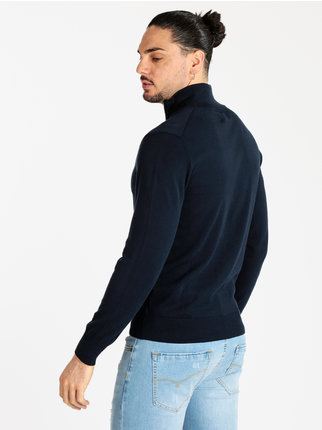 Men's knit cardigan with full zip