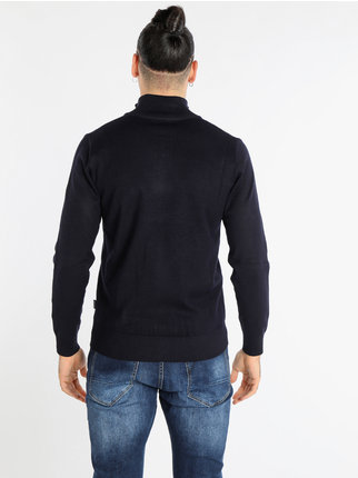 Men's knitted cardigan with zip