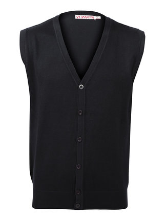 Men's knitted vest with buttons