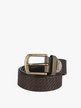 Men's leather belt with monogram prints