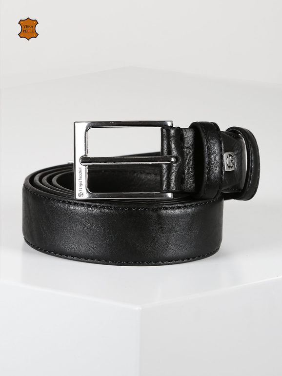 Men's leather belt