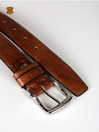 Men's leather belt
