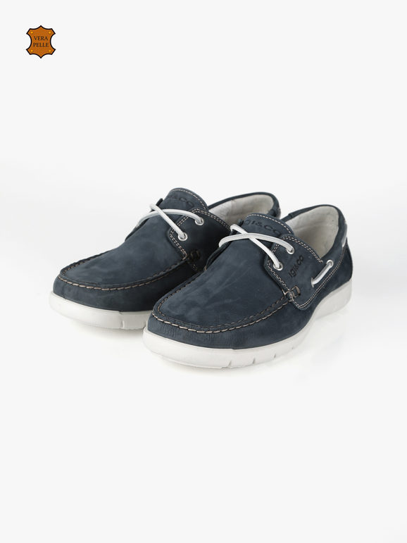 Men's leather boat shoes