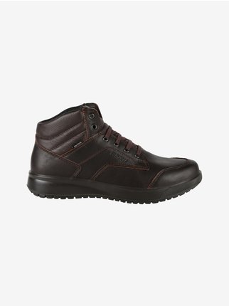 Men's leather high sneakers