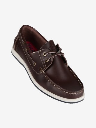 Men's leather loafers with laces