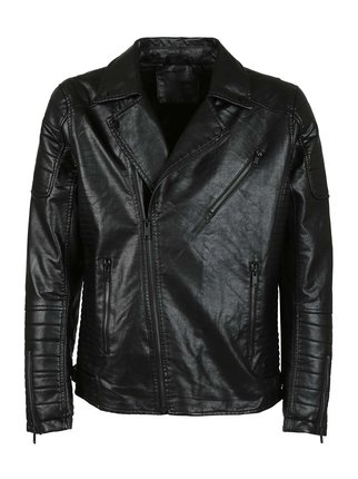 Men's leatherette biker jacket