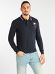 Men's long sleeve polo shirt in cotton