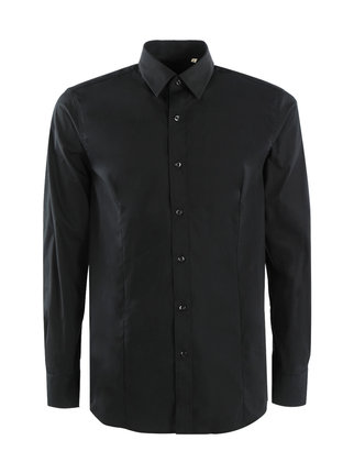 Men's long-sleeved cotton blend shirt