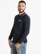 Men's long-sleeved polo shirt in cotton