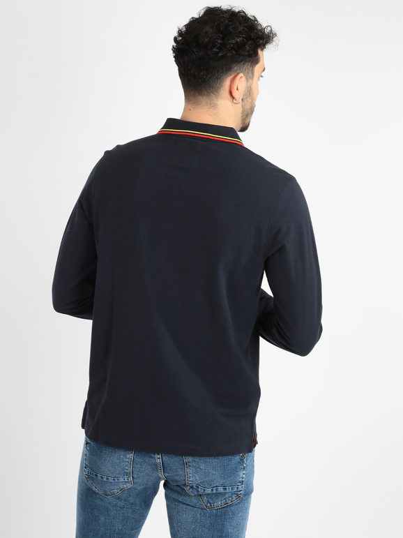 Men's long-sleeved polo shirt