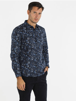 Men's long-sleeved shirt with prints