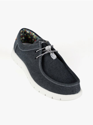 Men's moccasin shoes in fabric