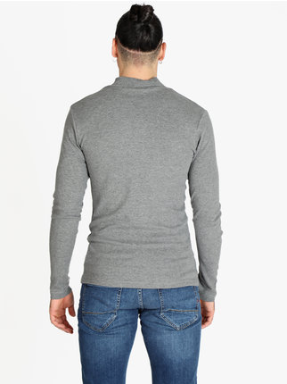 Men's mock turtleneck long sleeve t-shirt
