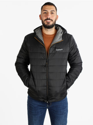 Men's padded down jacket with hood