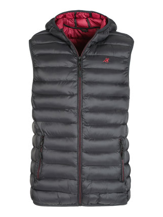 Men's padded gilet with hood
