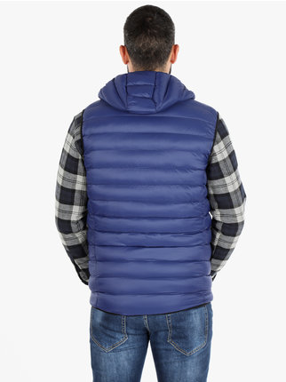 Men's padded vest with hood