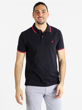 Men's short sleeve polo shirt in cotton
