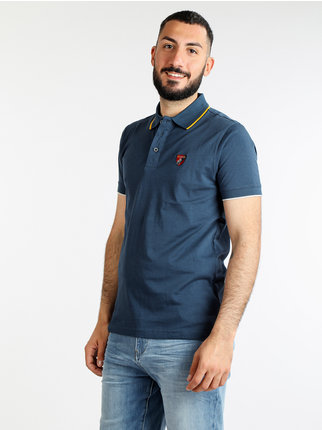 Men's short sleeve polo shirt in cotton