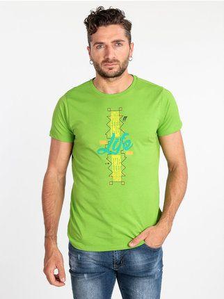 Men's short sleeve T-shirt with lettering