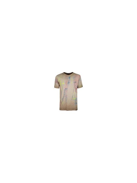 Men's short sleeve t-shirt with paint stains