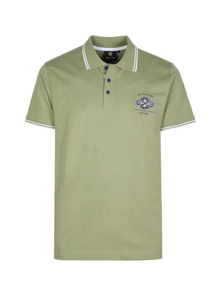Men's short-sleeved cotton polo shirt