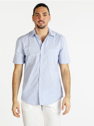 Men's short-sleeved cotton shirt
